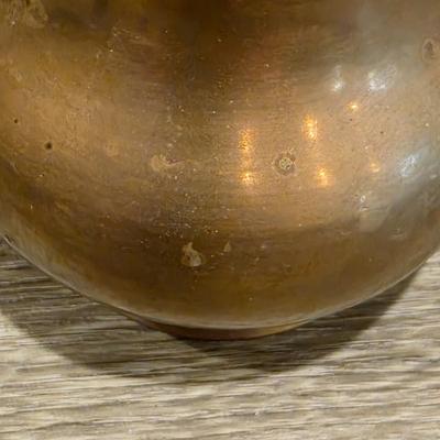 LOT 38K: Mid Century Brass Tea Pot, Creamer & Sugar Bowl With Tray