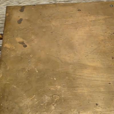 LOT 38K: Mid Century Brass Tea Pot, Creamer & Sugar Bowl With Tray