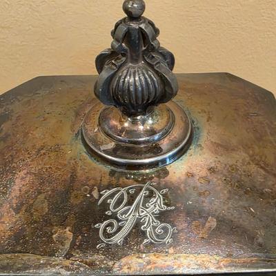 LOT 39K: Antique/Vintage Silver-Plated Coffee/Tea Set, Coffee Pot W/Spigot & Warmer, Tea Pot, Sugar Bowl, Creamer & Waste Bowl