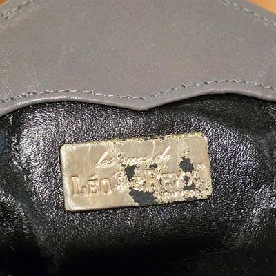 LOT 40F: 3 Vintage Leather Purses, Donna Karen, Made In Italy W/Dust Bag, Leo Rexx Snakeskin Bag & Cynthia Rowley Silver Snake Scale...