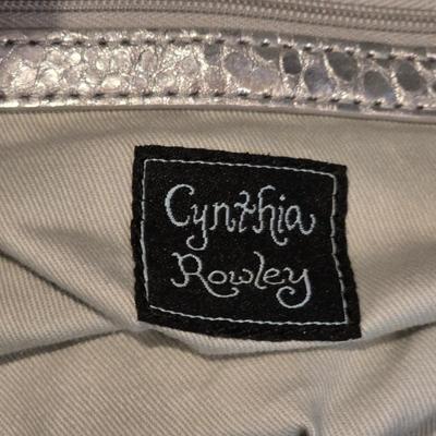 LOT 40F: 3 Vintage Leather Purses, Donna Karen, Made In Italy W/Dust Bag, Leo Rexx Snakeskin Bag & Cynthia Rowley Silver Snake Scale...