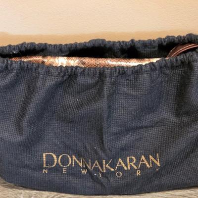 LOT 40F: 3 Vintage Leather Purses, Donna Karen, Made In Italy W/Dust Bag, Leo Rexx Snakeskin Bag & Cynthia Rowley Silver Snake Scale...