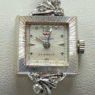 Waltham 14K Diamond Watch (ST-SS)