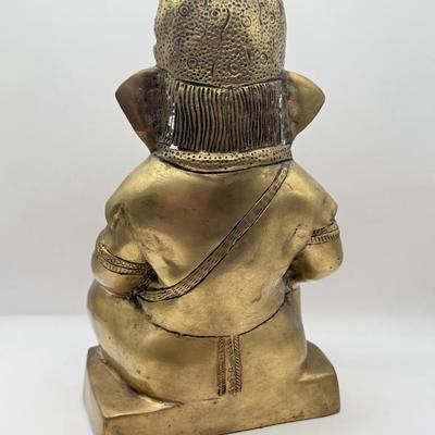 LOT 42D: Brass Ganesha Hindu Elephant God Statue made in India