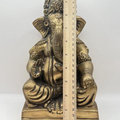 LOT 42D: Brass Ganesha Hindu Elephant God Statue made in India