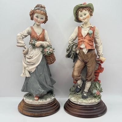 LOT 44D: Giuseppe Armani Capodimonte Country Boy & Country Girl Figurines