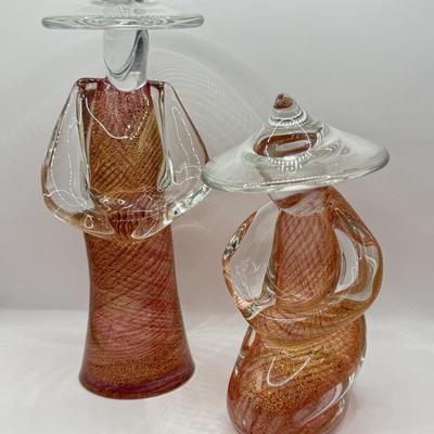 LOT 45D: D. Lavella signed Murano Art Glass Chinese Figures