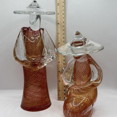 LOT 45D: D. Lavella signed Murano Art Glass Chinese Figures
