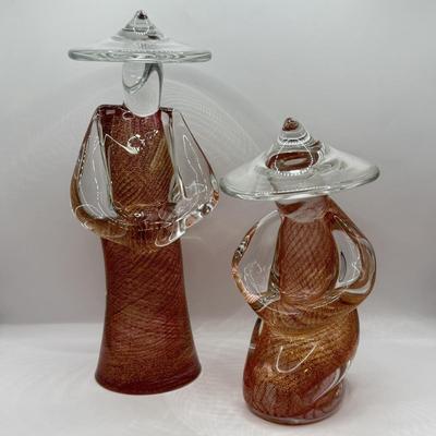 LOT 45D: D. Lavella signed Murano Art Glass Chinese Figures
