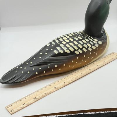 LOT 46D: 1982 Signed G. Lowenthal Boyds Collection Loon Wooden Decoy