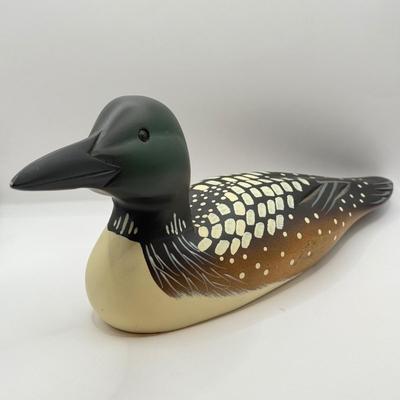 LOT 46D: 1982 Signed G. Lowenthal Boyds Collection Loon Wooden Decoy