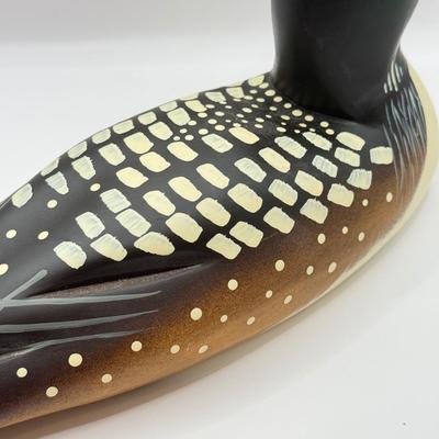 LOT 46D: 1982 Signed G. Lowenthal Boyds Collection Loon Wooden Decoy