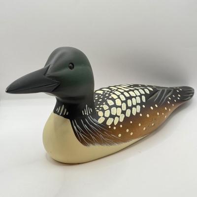 LOT 46D: 1982 Signed G. Lowenthal Boyds Collection Loon Wooden Decoy