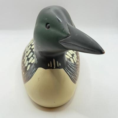 LOT 46D: 1982 Signed G. Lowenthal Boyds Collection Loon Wooden Decoy
