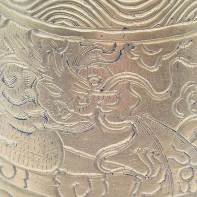 LOT 47D: Vintage / Antique Chinese Brass Etched Gongs