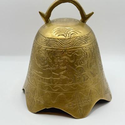 LOT 47D: Vintage / Antique Chinese Brass Etched Gongs