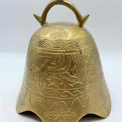 LOT 47D: Vintage / Antique Chinese Brass Etched Gongs