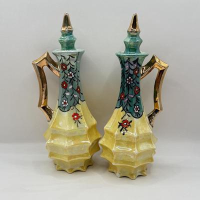 LOT 48D: 1940s-50s Japanese Lusterware Cruet Condiment Set