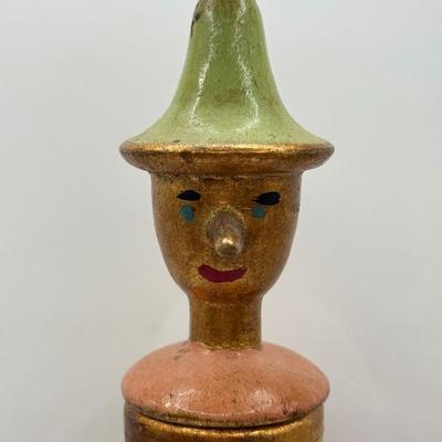 LOT 50D: Vintage Italian Hand Painted Character Pepper / Spice Grinder