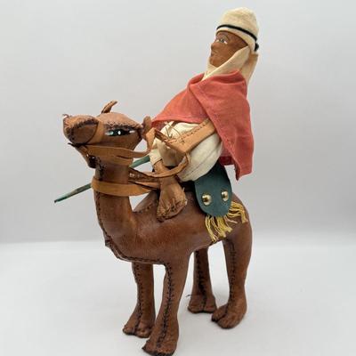 LOT 53D: Vintage Leather Camel Rider & Dublin Ireland Collector Character Doll