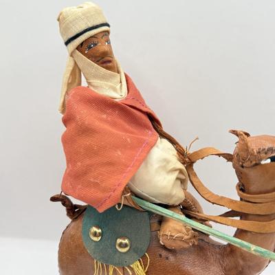 LOT 53D: Vintage Leather Camel Rider & Dublin Ireland Collector Character Doll