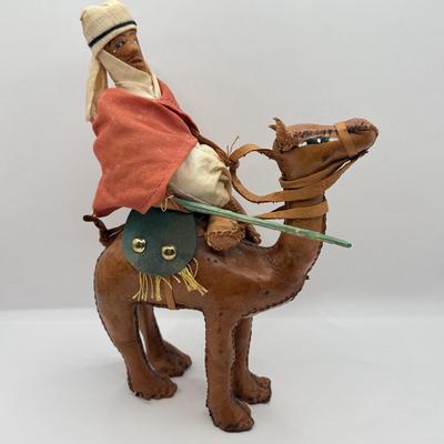 LOT 53D: Vintage Leather Camel Rider & Dublin Ireland Collector Character Doll
