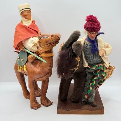 LOT 53D: Vintage Leather Camel Rider & Dublin Ireland Collector Character Doll