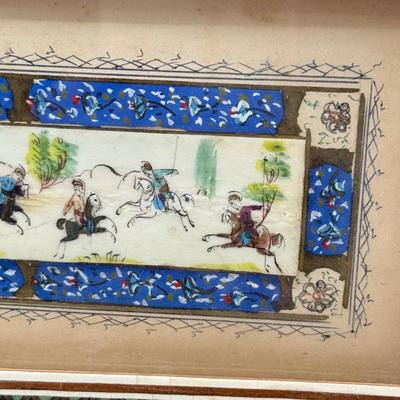 LOT 54K: Vintage Persian Camel Bone Miniature Painting