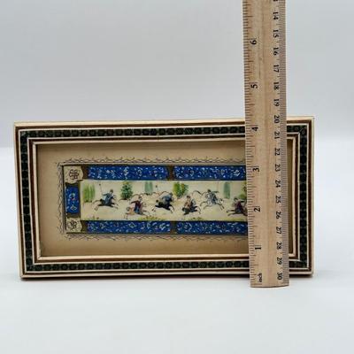 LOT 54K: Vintage Persian Camel Bone Miniature Painting