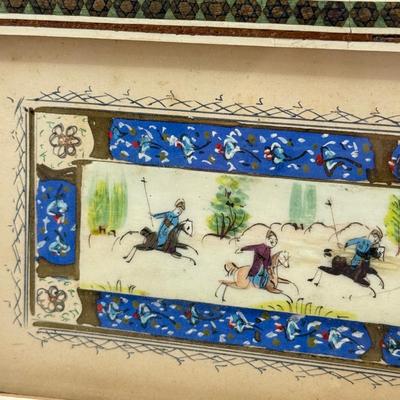 LOT 54K: Vintage Persian Camel Bone Miniature Painting
