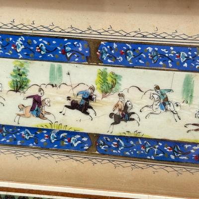 LOT 54K: Vintage Persian Camel Bone Miniature Painting