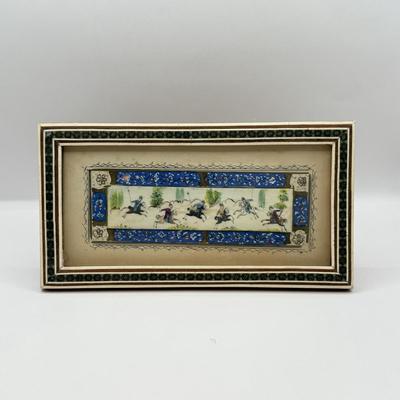 LOT 54K: Vintage Persian Camel Bone Miniature Painting
