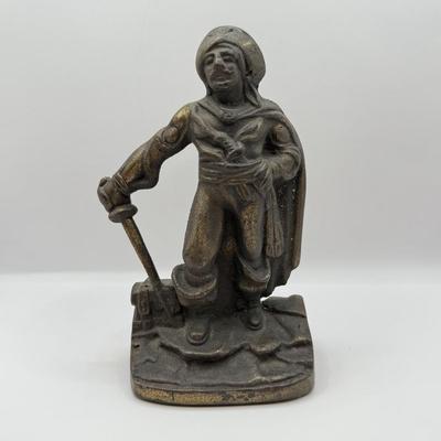 LOT 56D: Vintage Littco Products No 53 Cast Iron Swashbuckler Door Stop