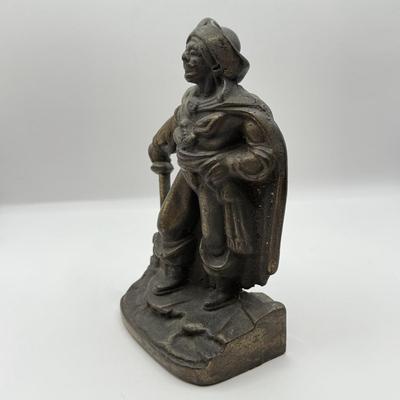 LOT 56D: Vintage Littco Products No 53 Cast Iron Swashbuckler Door Stop