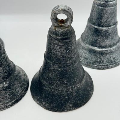 LOT 57D: Four Antique / Vintage Cast Iron Bells