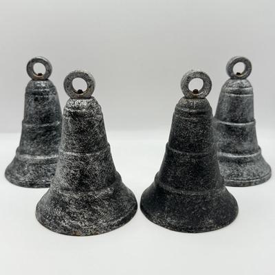 LOT 57D: Four Antique / Vintage Cast Iron Bells