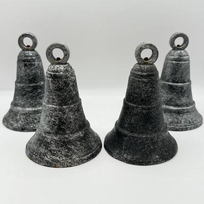 LOT 57D: Four Antique / Vintage Cast Iron Bells