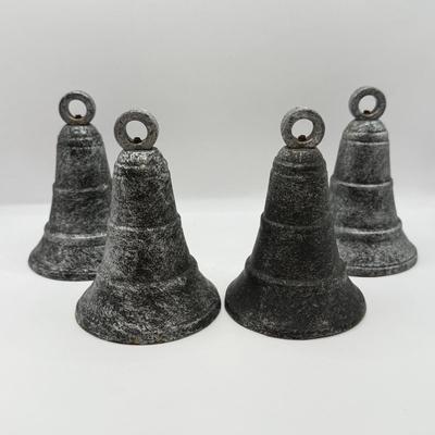 LOT 57D: Four Antique / Vintage Cast Iron Bells