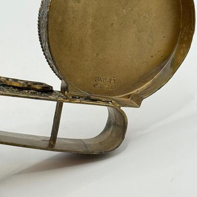 LOT 58D: Antique Brass Pheasant Teacup Display Stands (2), Tea Cups & Saucers