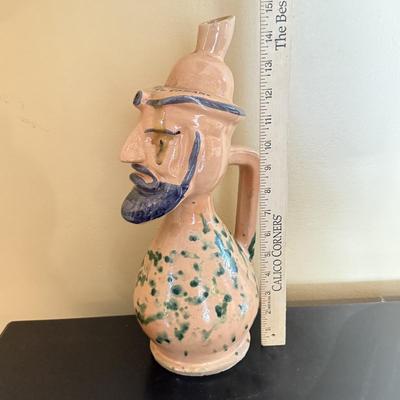 LOT 65D: Vintage Vellone-Cascani Figural Ceramic Pitcher / Vessel