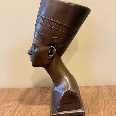 LOT 66D: Vintage Egyptian Revival Nefertiti Bust by Austin Inc Productions