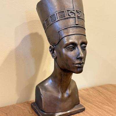 LOT 66D: Vintage Egyptian Revival Nefertiti Bust by Austin Inc Productions