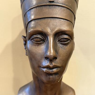 LOT 66D: Vintage Egyptian Revival Nefertiti Bust by Austin Inc Productions