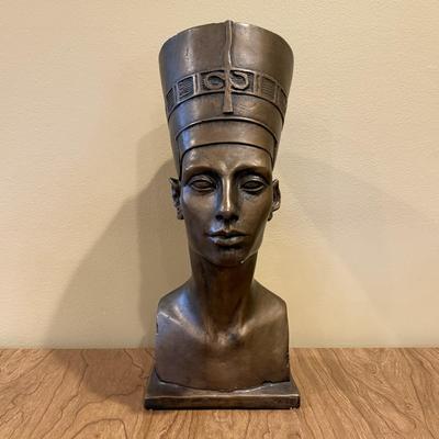 LOT 66D: Vintage Egyptian Revival Nefertiti Bust by Austin Inc Productions