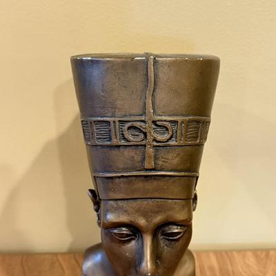 LOT 66D: Vintage Egyptian Revival Nefertiti Bust by Austin Inc Productions