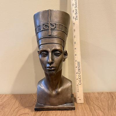 LOT 66D: Vintage Egyptian Revival Nefertiti Bust by Austin Inc Productions