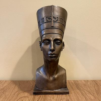 LOT 66D: Vintage Egyptian Revival Nefertiti Bust by Austin Inc Productions