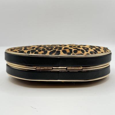 LOT 67D: Chic Badgley Mischka Leopard Print Oval Evening Bag