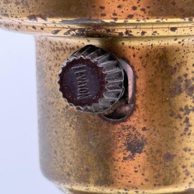 LOT 75K: Vintage Hand Painted 14” Electric Hurricane Lamp