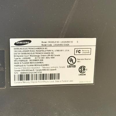 LOT 77F: Samsung 32” TV Model LN32A450C1D